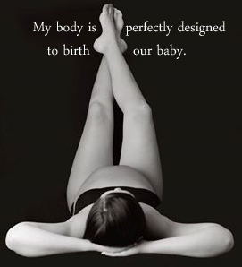 Pregnant woman and positive affirmation
