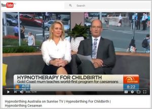 Sunrise Australia interviews Hypnobirthing Australia's Melissa Spilsted