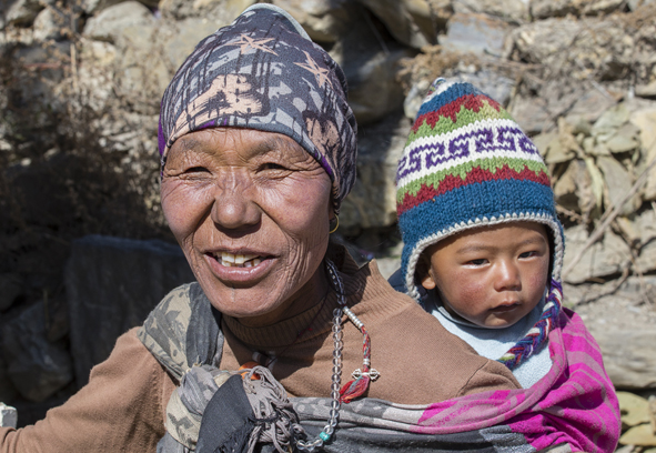 Nepalese mother and baby