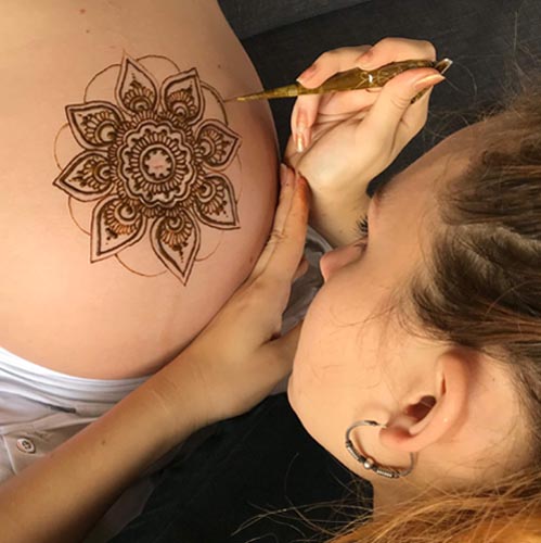 Henna on a Pregnant Belly is def top 3 of my fave places to apply me   TikTok